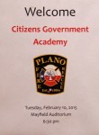Citizens Government Academy at Plano Fire Dept- Feb 10, 2015