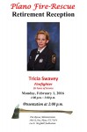 Firefighter Tricia Swavey Retirement Reception Feb 1, 2016