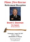 Retirement Reception Captain Brent Overman, August 28, 2019