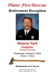 Retirement Reception Firefighter Wayne York, October 2, 2019