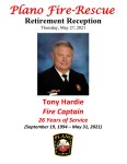 Retirement Reception Captain Tony Hardie May 27, 2021 Part 1