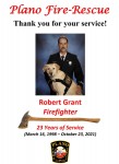 Retirement Presentation Firefighter Robert Grant October 20, 2021