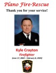 Retirement Presentation Firefighter Kyle Crayton February 8, 2024