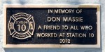 Station 10 Dedication Ceremony For Don Massie- 9-2-12